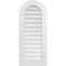 Ekena Millwork Round Top Surface Mount PVC Gable Vent: Non-Functional, w/ 3-1/2"W x 1"P Standard Frame, 18"W x 42"H GVPRT18X4201SN - alternate 1